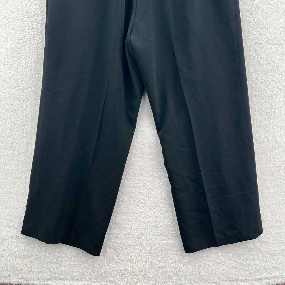 August Max Dress Pants Womens 4 Black‎ 36x27 Pleated Professional Work Suit Pant